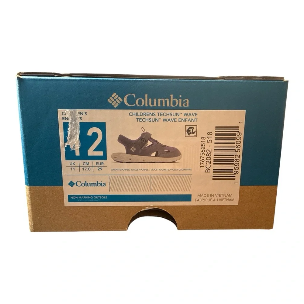Columbia‎ Toddler Girls Techsun Wave Water Sandals Shoe Outdoor Summer Size 12